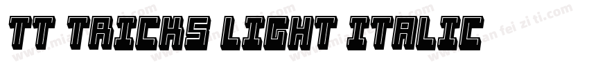 TT Tricks Light Italic字体转换